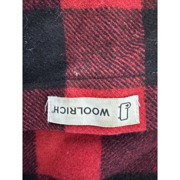 Woolrich Alaskan Melton Wool Overshirt Flannel Men’s Sz L Buffalo Plaid Shacket - Picture 10 of 16